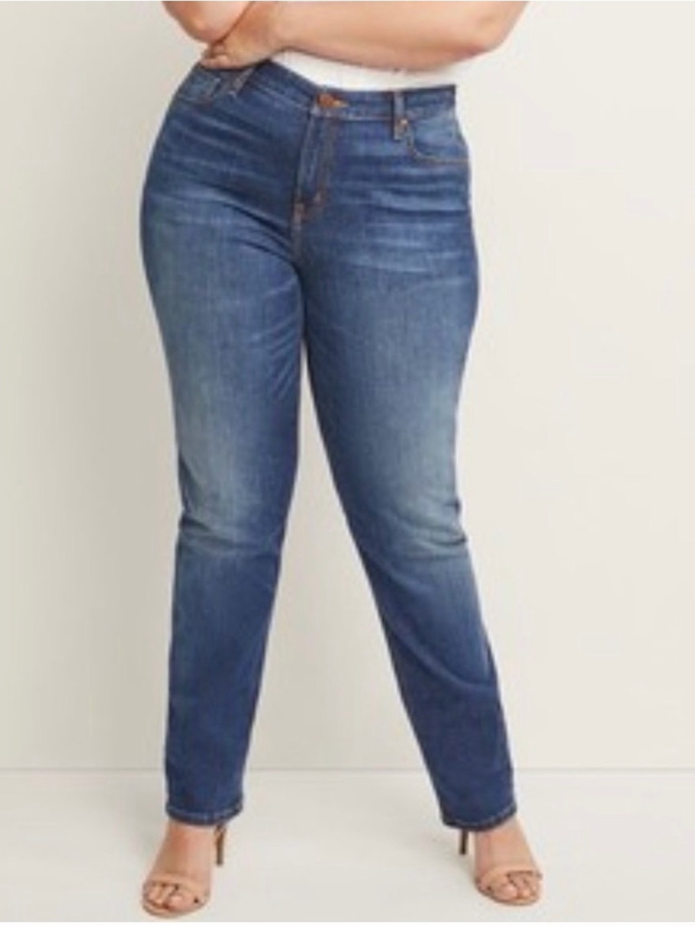 Lane Bryant Mid Rise Signature Fit Straight Ankle Flex Magic Waistband Jeans 18